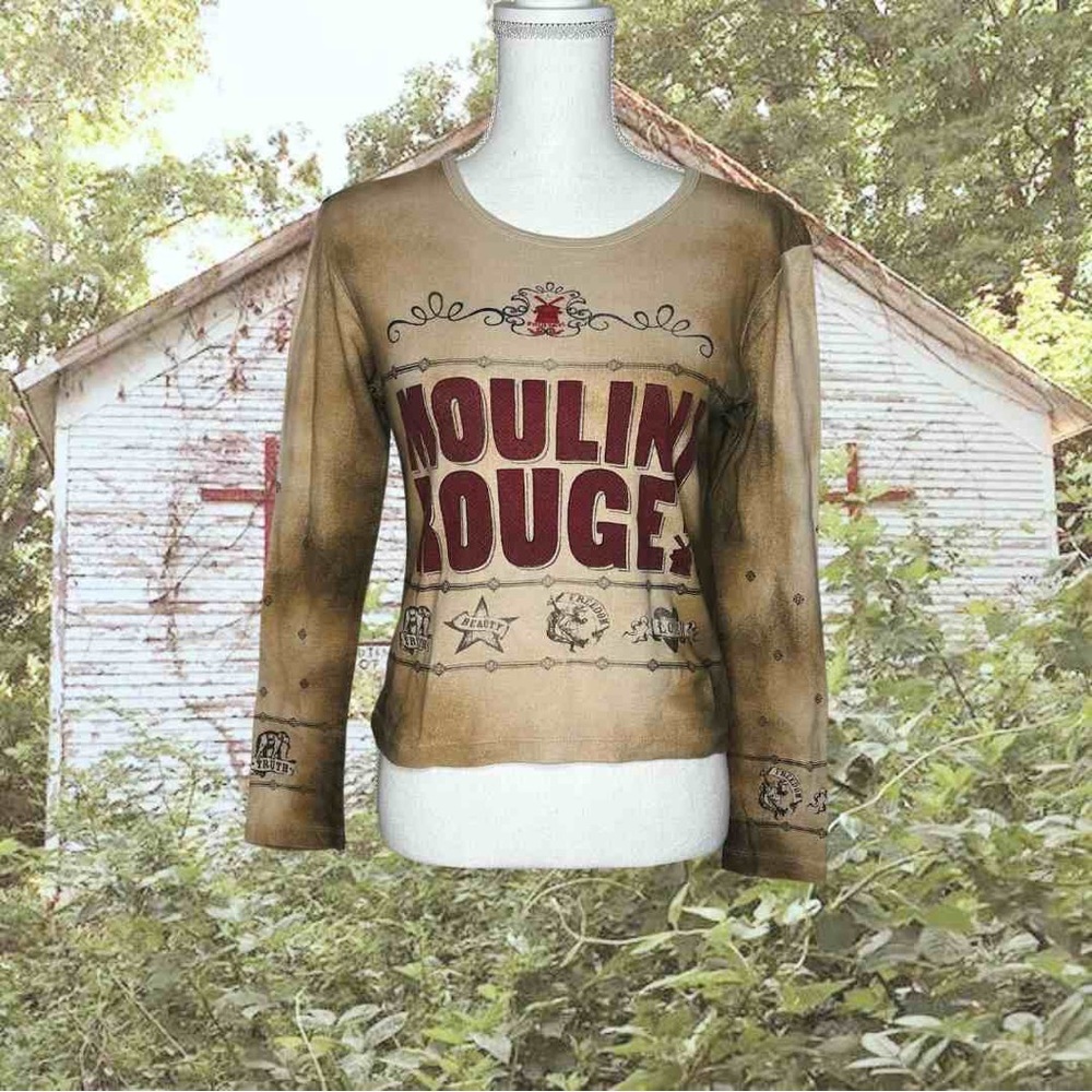 VTG • Y2K Moulin Rouge Sublimation Graphic Long Sleeve Tee